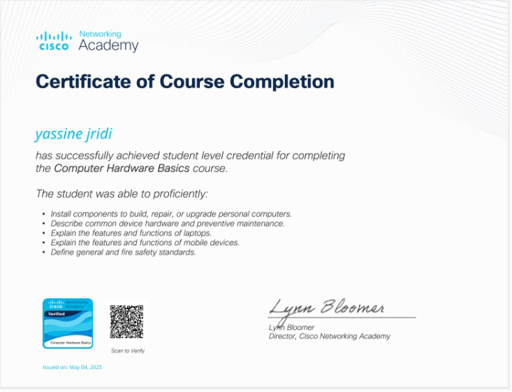 Cisco Certificate - Computer Hardware Basics